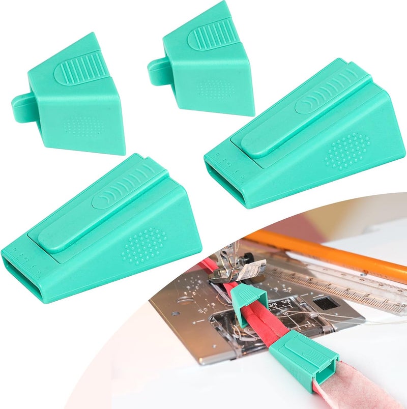 TIGARI Bias Tape Maker, 2 Pack Fabric Tube Maker for Jelly Rolls Rugs Tool with Needle Threader and Seam Ripper, Valentines Day Gifts for Her DIY Sewing Supplies and Accessories - Image 1